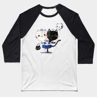 Double trouble spooky cat Baseball T-Shirt